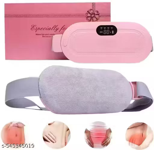 Period Cramp Relief Massager & Heating Pad for Period Cramps Portable Cordless Periods Cramps Relief Machine 3-Temp. & 4-Massage Mode Fast Heating Menstrual Period Pain Relief Device for Women.