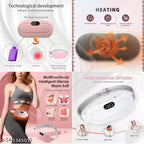 Period Cramp Relief Massager & Heating Pad for Period Cramps Portable Cordless Periods Cramps Relief Machine 3-Temp. & 4-Massage Mode Fast Heating Menstrual Period Pain Relief Device for Women.